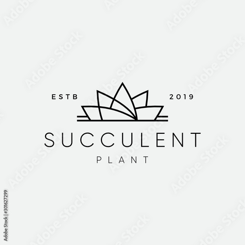 Succulent plant Logo Design Inspiration custom logo design vector