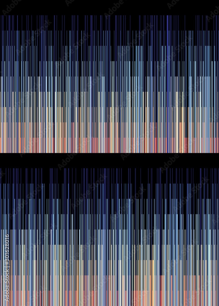 Fototapeta premium Colorful Number 'pi' Data Visualisation Art Computational Generative illustration