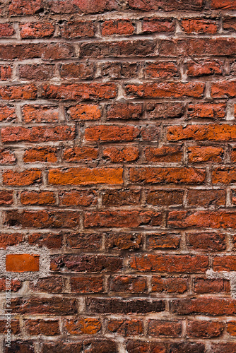 Old characteristic red Brick wall photo