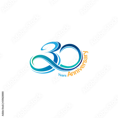 30 years Logo vector template eps for your company, industry purpose ready to use © Balayat