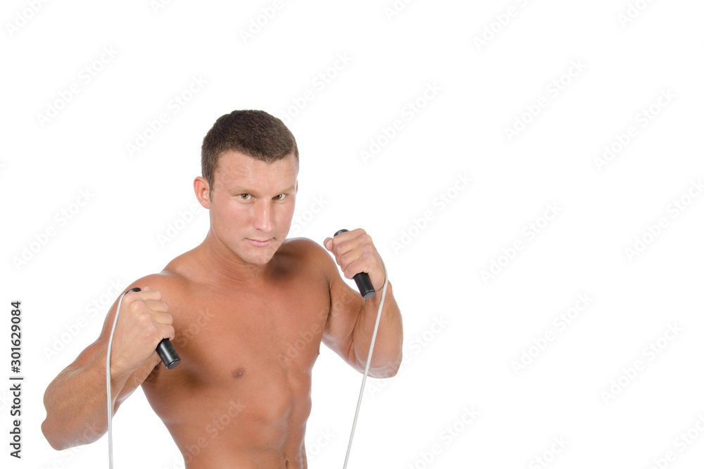 Fototapeta premium Healthy lifestyle and athlete. Handsome young man.