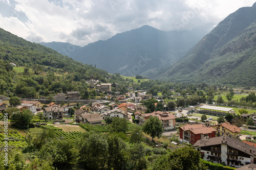 a view over Berriaz (Montjovet) in the Aosta Valley, Italy