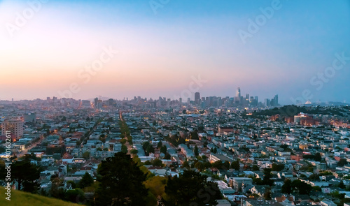 View of San Francisco, CA at twilight