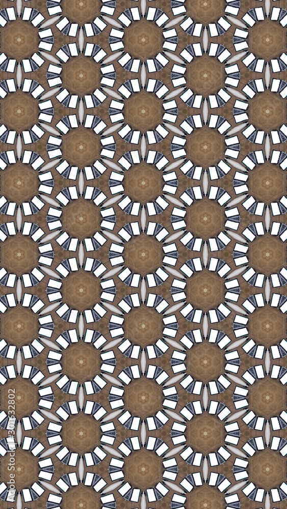 Seamless Pattern (Triangle shapes, White Star Light on Blue Textile, Wooden Pattern) Seamless Pattern (Triangle shapes, White Star Light on Blue Textile, Wooden Pattern)