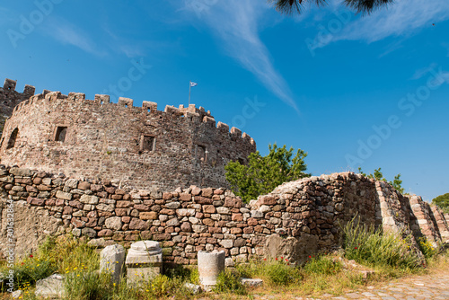 Mytilene castle at the north aegean island of Lesvos, Greece