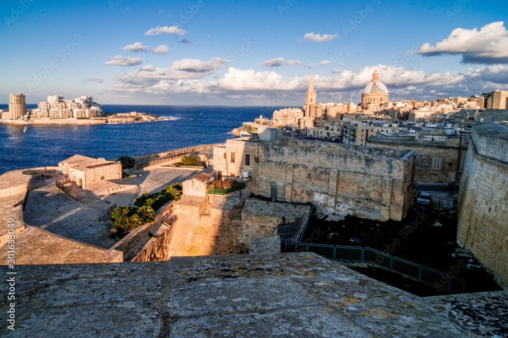 Valletta historical skyline
