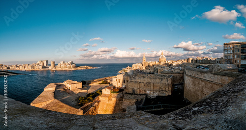 Valletta historical skyline