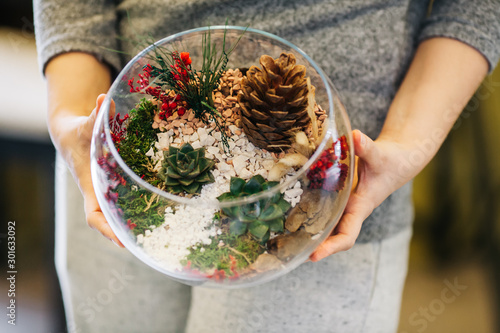 Terrarium Miniature Botanical Horticulture Grow. Terrarium  workshop.. Making Terrarium workshop