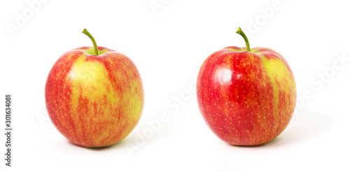 red apple on a white background