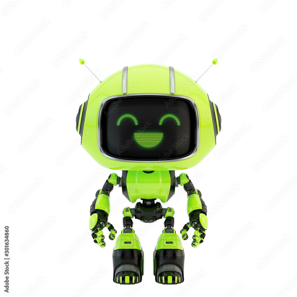 Cute little robotic toy. 3d rendering Cute little robotic toy. 3d rendering