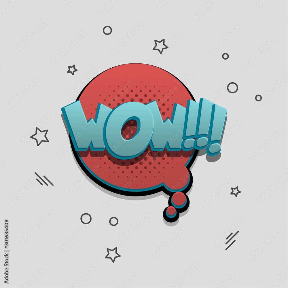Obraz premium Comic text speech bubble pop art design