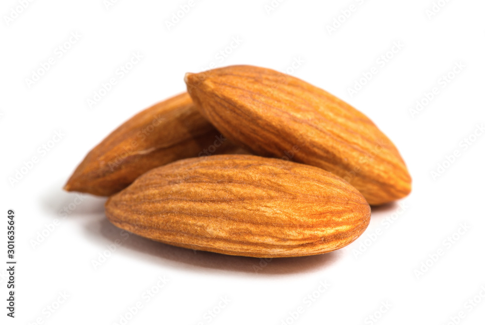 Almond isolated on white background Almond isolated on white background