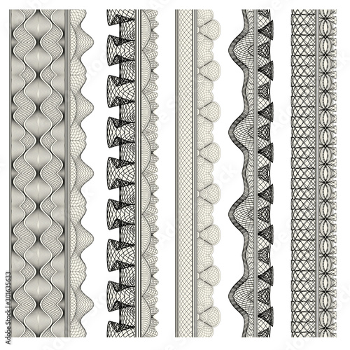 Vector element for currency, certificate or diplomas