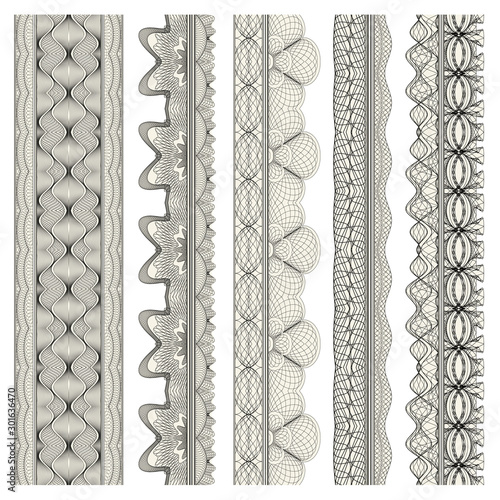 Vector element for currency, certificate or diplomas