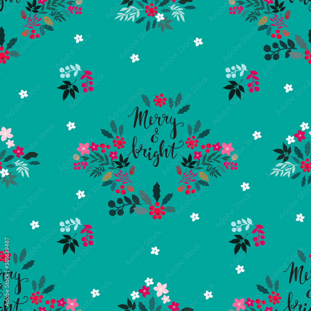 Christmas flower pattern12