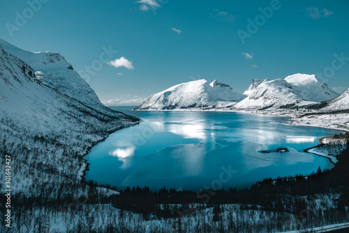 Winter landscape from Senja Norway 