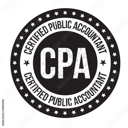 Certified public accountant sign or stamp