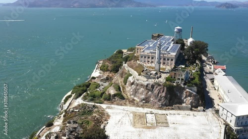Alcatraz, San Francisco, California, USA - Aerial Footage