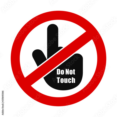 Do not touch icon - stock vector