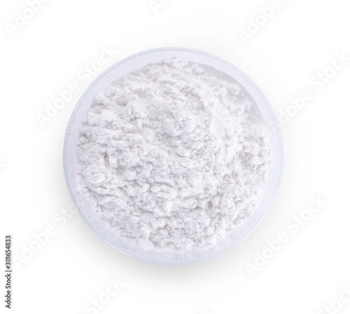 tapioca flour isolated on white background
