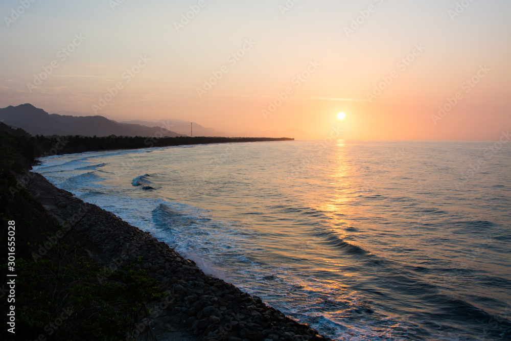 sunset over the sea