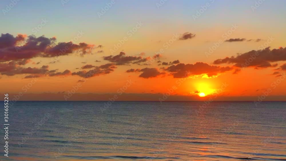 Beautiful Sunset Beach Ocean Video