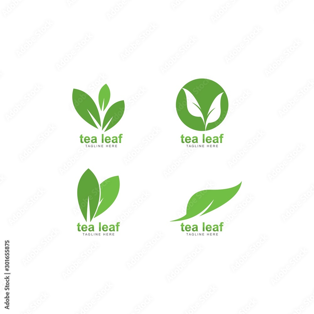 tea leaf logo vector icon illustration design tea leaf logo vector icon illustration design