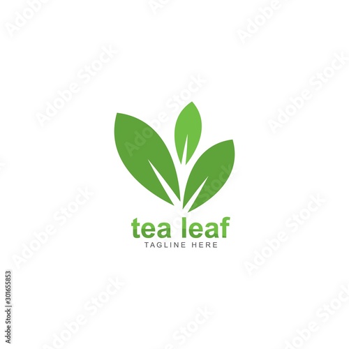 tea leaf logo vector icon illustration design 