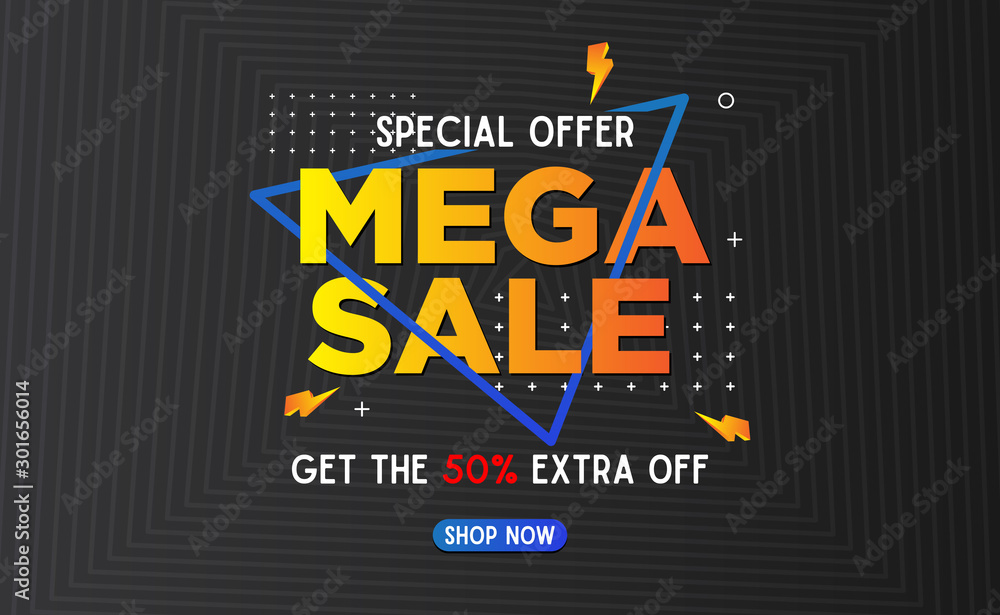ABSTRACT MEGA SALE BANNER TEMPLATE BACKGROUND ABSTRACT MEGA SALE BANNER TEMPLATE BACKGROUND