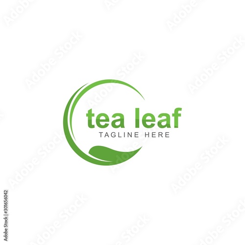 tea leaf logo vector icon illustration design 
