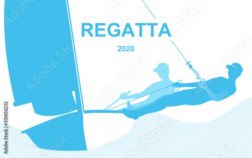Poster with regatta theme