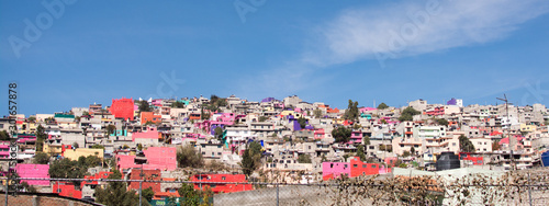 Colorful houses on the road