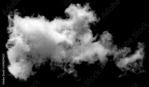 Textured Smoke,Abstract white,isolated on black background