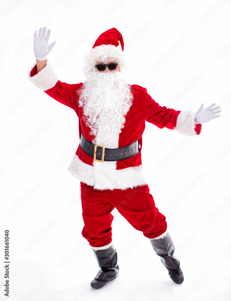 Happy  Santa Claus isolated on white background