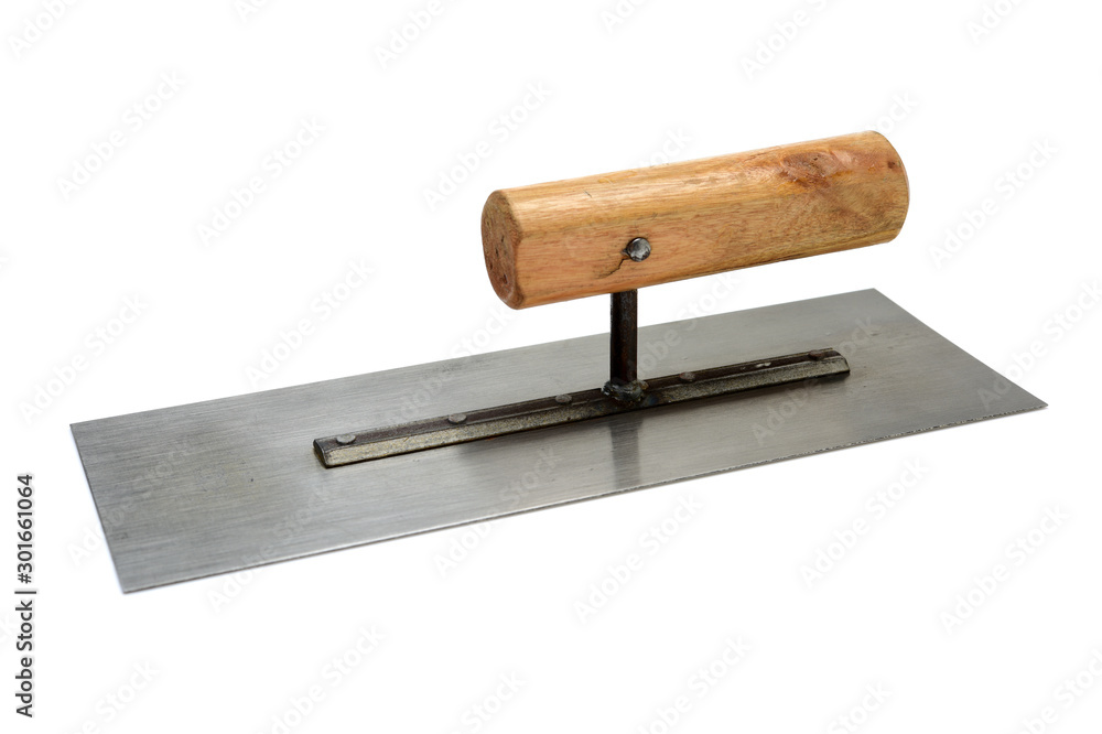 Finishing trowel on white background Finishing trowel on white background