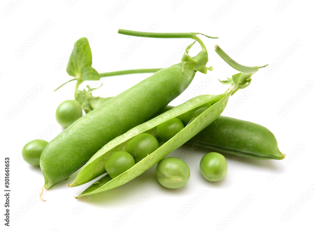 Fresh peas isolated on white background Fresh peas isolated on white background