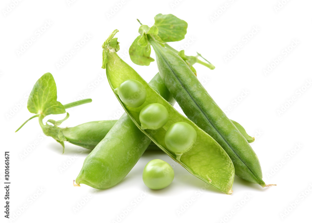 Fresh peas isolated on white background Fresh peas isolated on white background