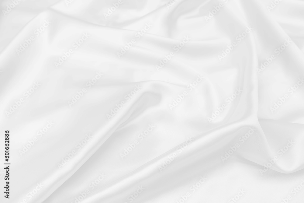 Obraz premium white satin fabric texture soft blur background