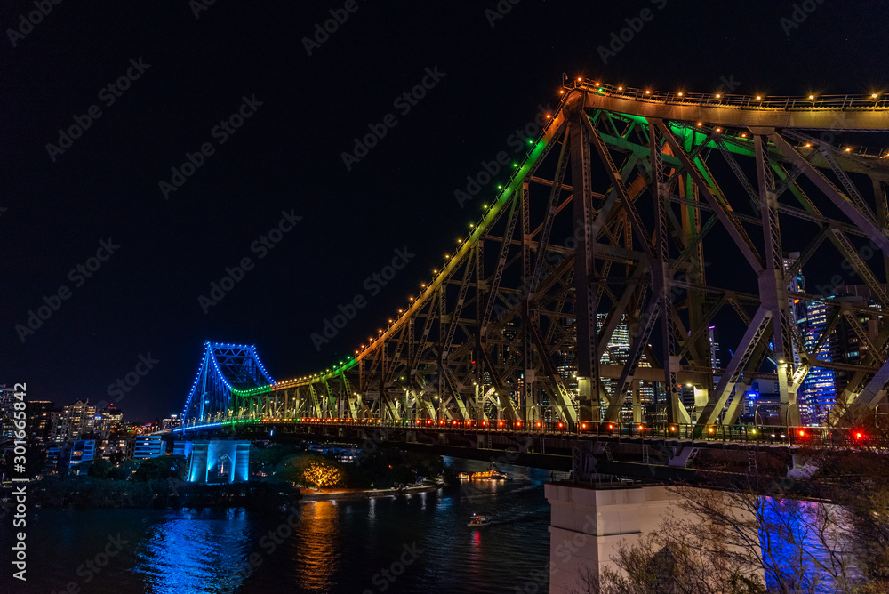 brisbane story bridge at night