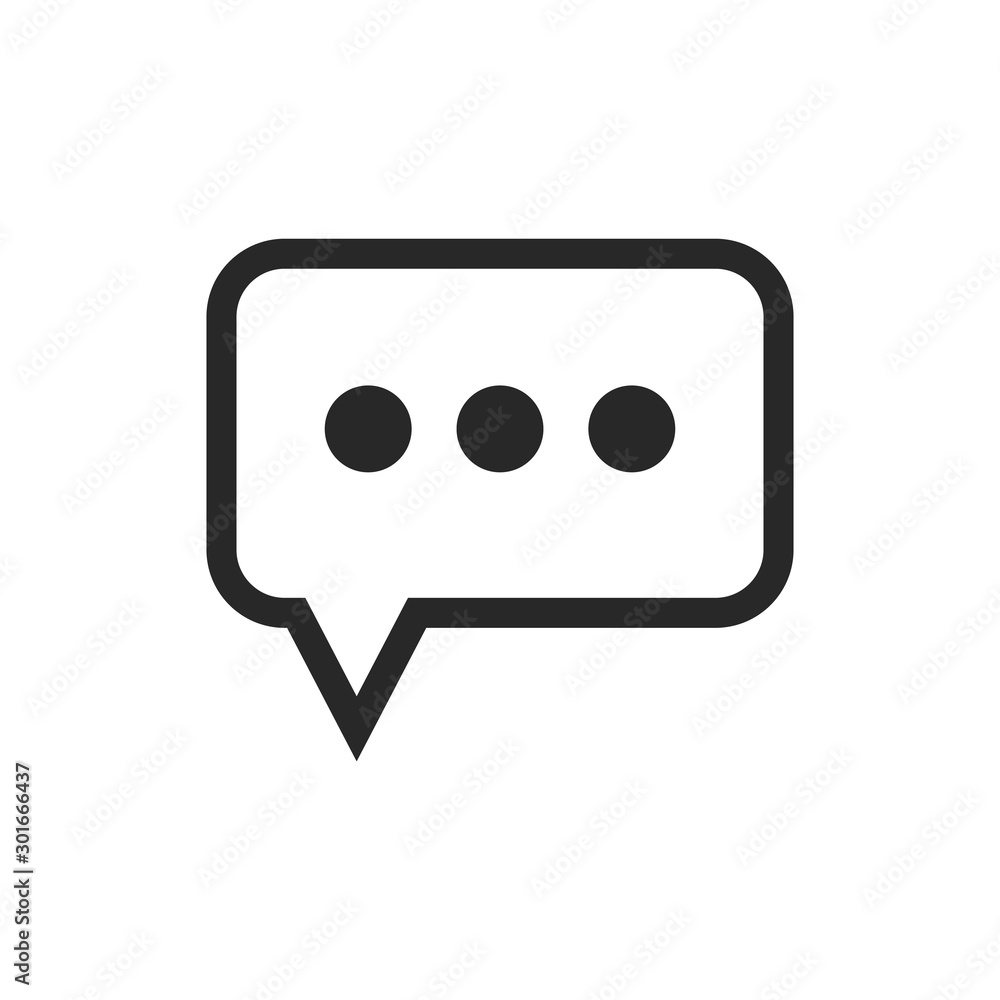 Chat icon vector isolated symbol illustration EPS 10 Chat icon vector isolated symbol illustration EPS 10