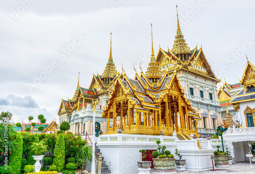 One landmark of the Grand Palace is a complex of buildings at the heart of Bangkok  Thailand. 