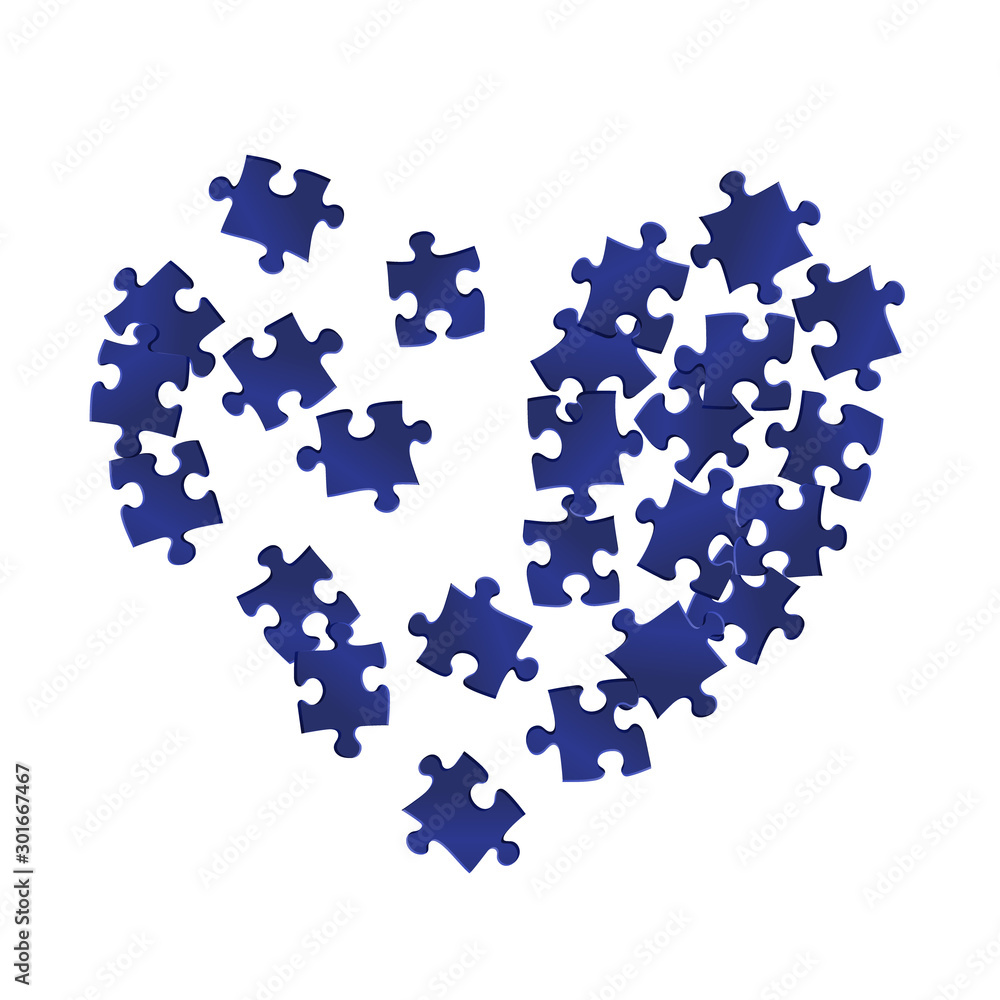 Business brainteaser jigsaw puzzle dark blue Business brainteaser jigsaw puzzle dark blue