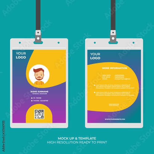 Business ID Card Template Design. Modern and futuristic style. Easy to Use and Customize. Ready to Print. Vector Illustration
