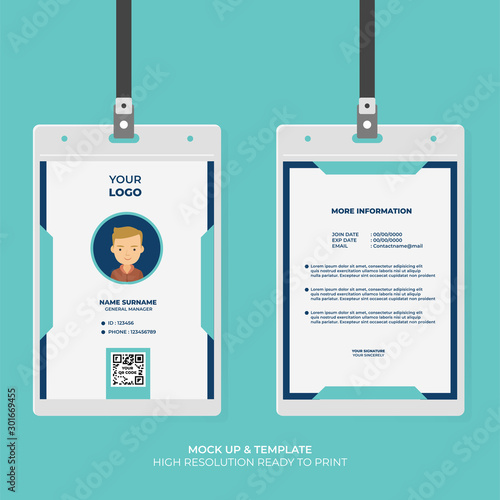 Business ID Card Template Design. Modern and futuristic style. Easy to Use and Customize. Ready to Print. Vector Illustration