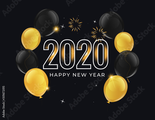 2020 Happy New Year background