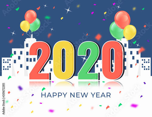 2020 Happy New Year background