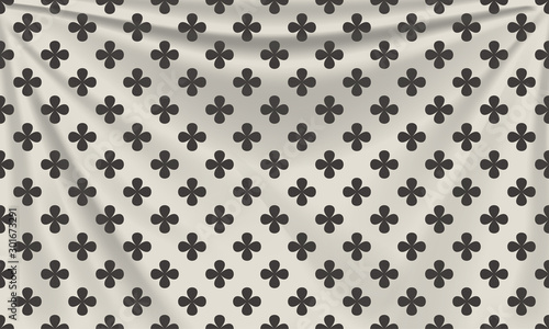 realistic white black sheet with folds