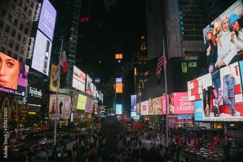 Canvas Print Times Square at Night