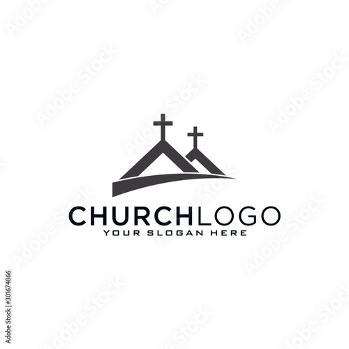 Church vector logo symbol graphic abstract template