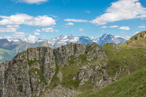 Panorama of mountains scene in national park Switzerland